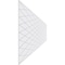 Ekena Millwork Set of Four Panels for 94 1/2"W x 24 1/4"H Linked Diamond Fretwork Wainscot Wall Paneling WPKP12X01X47LDM - alternate 4
